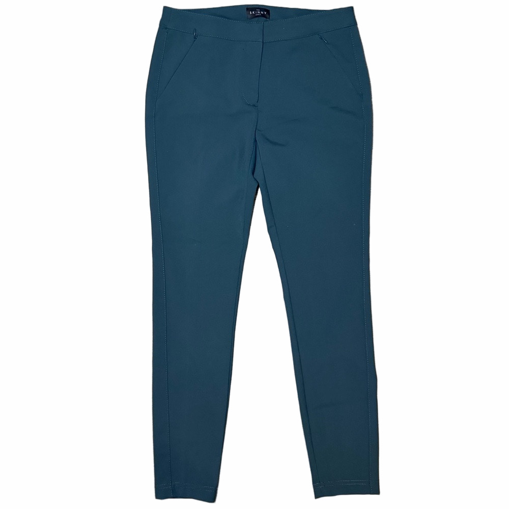 White House Black Market Teal Skinny Pants Size 2 NWOT Stretch Work Trousers